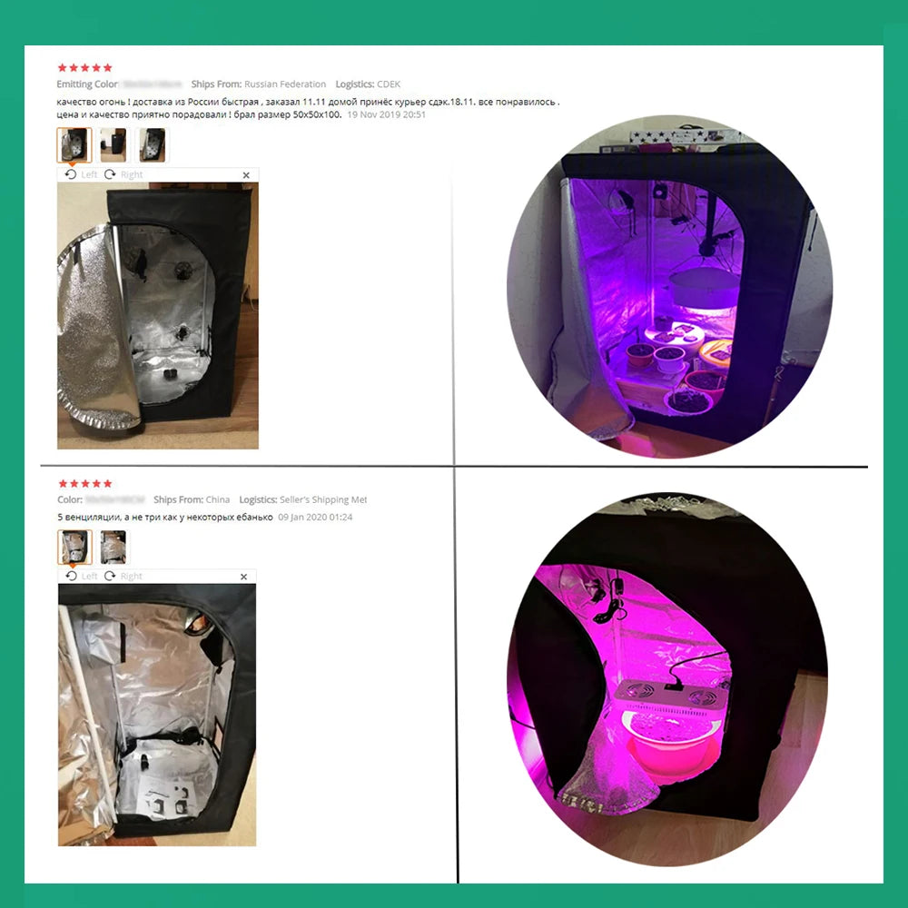 Grow Tent Complete Kit Grow Box Growbox Plant Grow Lamp Completely Set Indoor Led Grow Dark Room with Fan and Filter